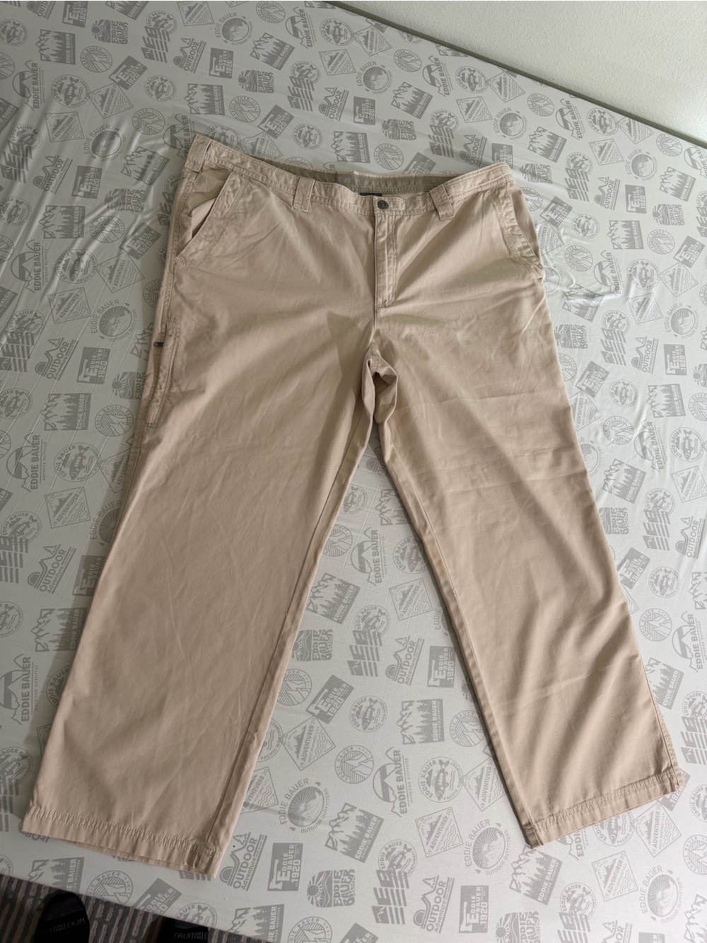 Columbia Flex Roc Pants Men's 44x30 Khaki Stretch Chino Cargo Pocket Regular Fit
